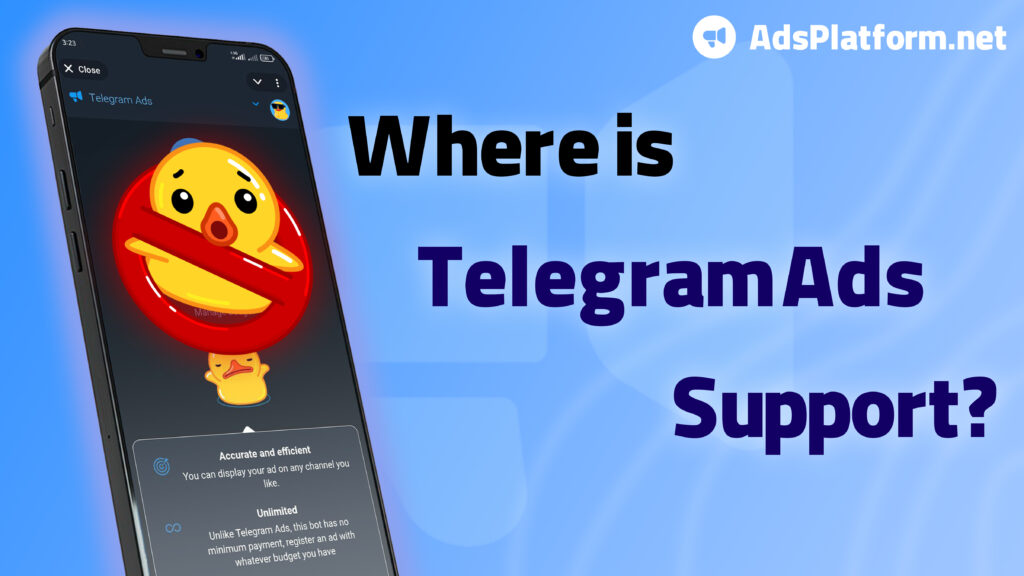 Where is Telegram ads support